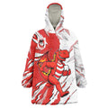Personalized St. George Illawarra Dragons Wearable Blanket Hoodie Dynamic Lightning Mascot Rugby Australia