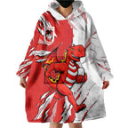 Personalized St. George Illawarra Dragons Wearable Blanket Hoodie Dynamic Lightning Mascot Rugby Australia