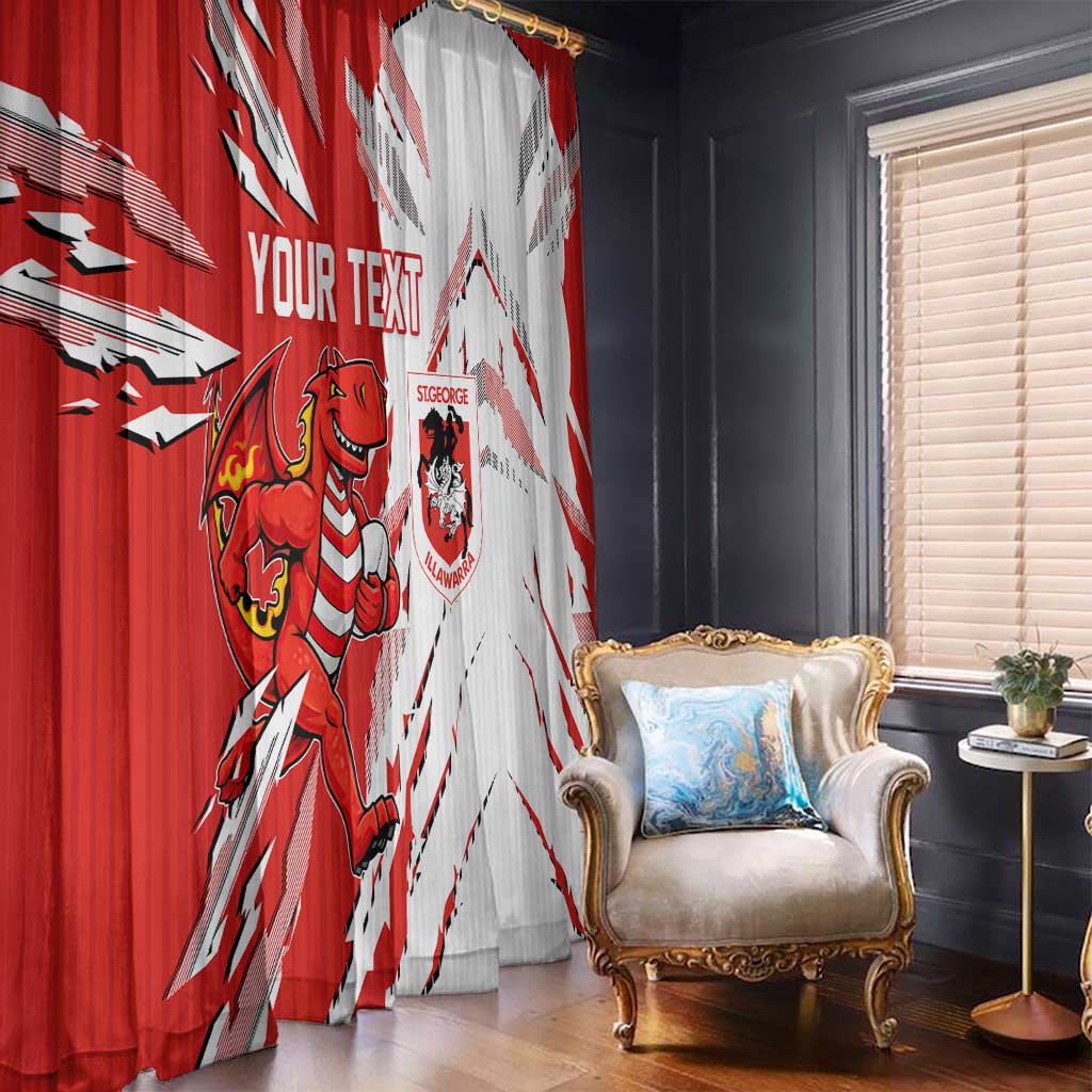 Personalized St. George Illawarra Dragons Window Curtain Dynamic Lightning Mascot Rugby Australia
