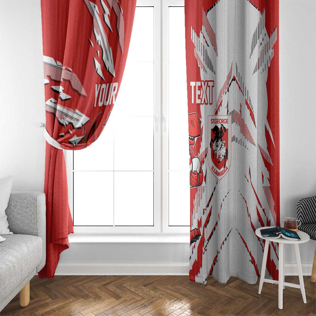 Personalized St. George Illawarra Dragons Window Curtain Dynamic Lightning Mascot Rugby Australia