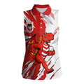 Personalized St. George Illawarra Dragons Women Sleeveless Polo Shirt Dynamic Lightning Mascot Rugby Australia