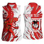 Personalized St. George Illawarra Dragons Women Sleeveless Polo Shirt Dynamic Lightning Mascot Rugby Australia