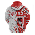 Personalized St. George Illawarra Dragons Zip Hoodie Dynamic Lightning Mascot Rugby Australia