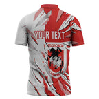 Personalized St. George Illawarra Dragons Zipper Polo Shirt Dynamic Lightning Mascot Rugby Australia