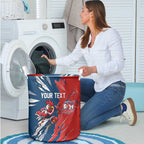 Personalized Sydney Roosters Laundry Basket Dynamic Lightning Mascot Rugby Australia