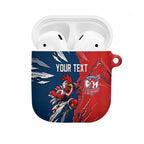 Personalized Sydney Roosters AirPods Case Dynamic Lightning Mascot Rugby Australia