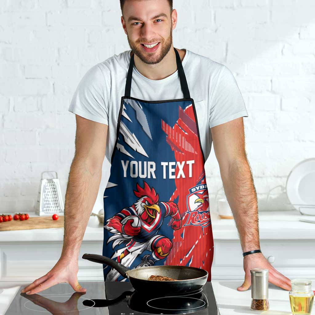 Personalized Sydney Roosters Apron Dynamic Lightning Mascot Rugby Australia