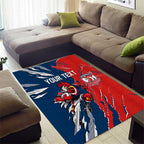Personalized Sydney Roosters Area Rug Dynamic Lightning Mascot Rugby Australia