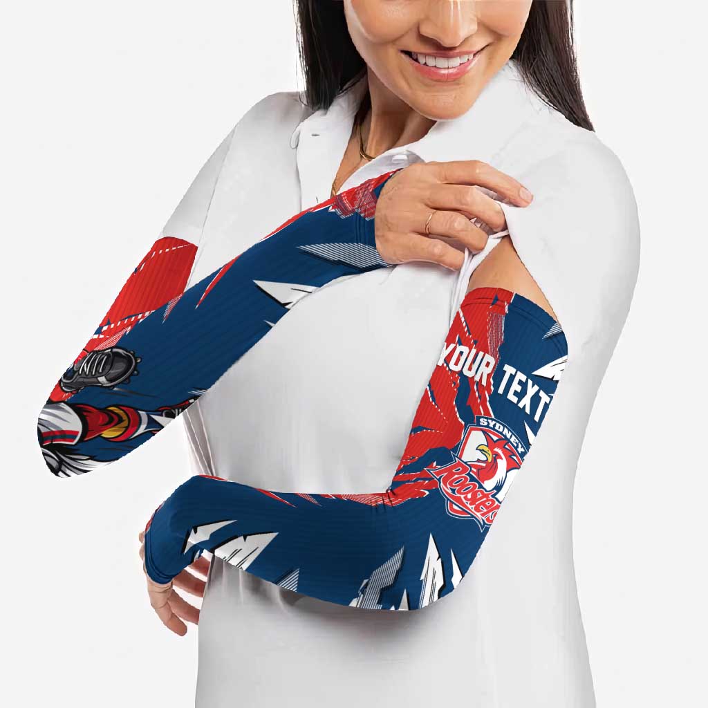 Personalized Sydney Roosters Arm Sleeves Dynamic Lightning Mascot Rugby Australia