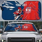 Personalized Sydney Roosters Auto Sun Shade Dynamic Lightning Mascot Rugby Australia