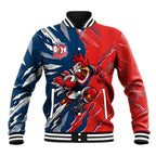Personalized Sydney Roosters Baseball Jacket Dynamic Lightning Mascot Rugby Australia