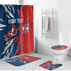 Personalized Sydney Roosters Bathroom Set Dynamic Lightning Mascot Rugby Australia