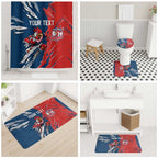 Personalized Sydney Roosters Bathroom Set Dynamic Lightning Mascot Rugby Australia