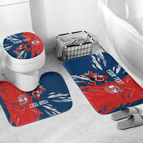 Personalized Sydney Roosters Bathroom Set Dynamic Lightning Mascot Rugby Australia