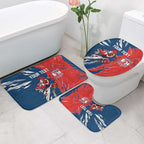 Personalized Sydney Roosters Bathroom Set Dynamic Lightning Mascot Rugby Australia