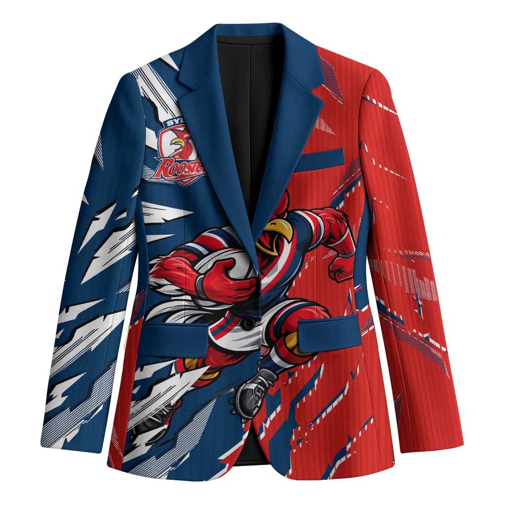 Personalized Sydney Roosters Blazer Dynamic Lightning Mascot Rugby Australia