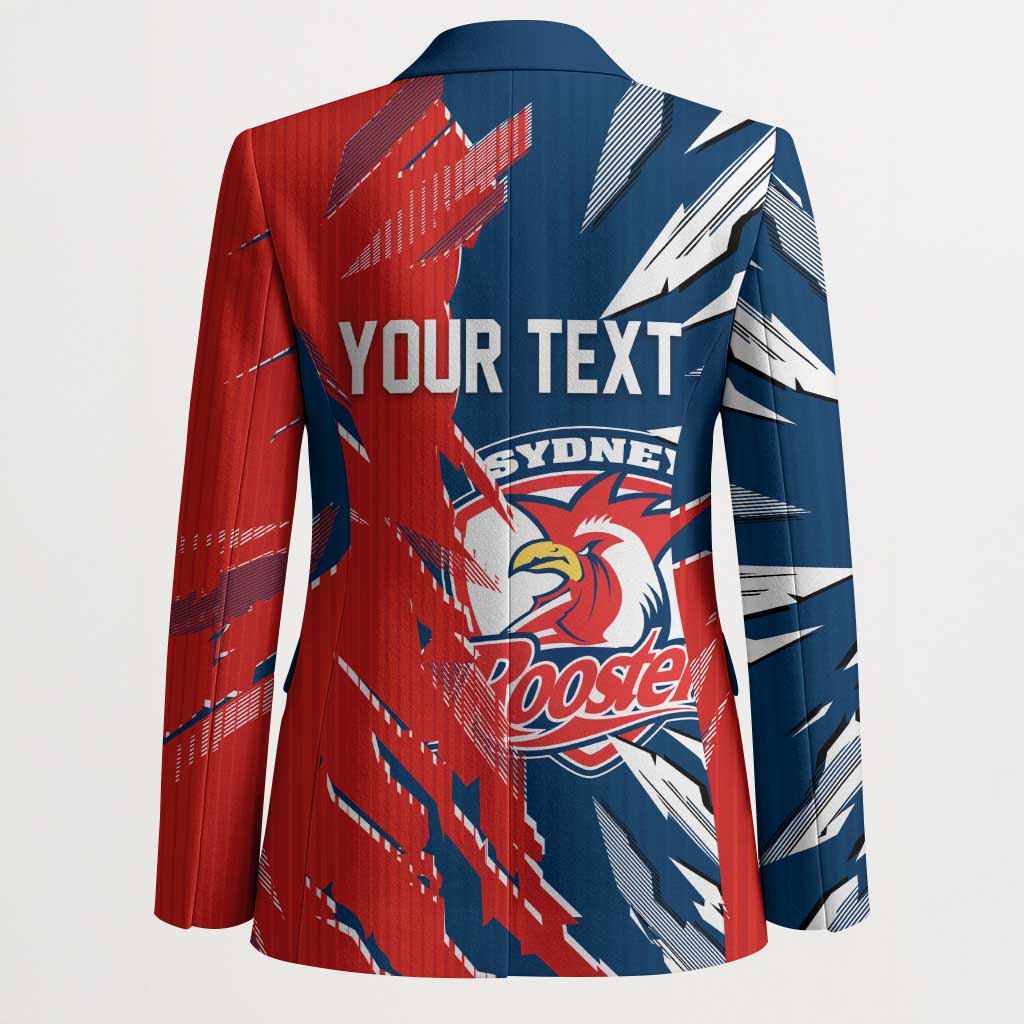 Personalized Sydney Roosters Blazer Dynamic Lightning Mascot Rugby Australia