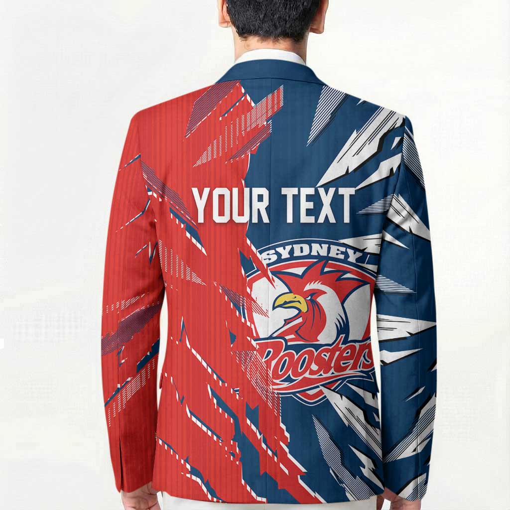 Personalized Sydney Roosters Blazer Dynamic Lightning Mascot Rugby Australia