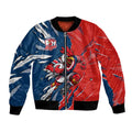 Personalized Sydney Roosters Bomber Jacket Dynamic Lightning Mascot Rugby Australia