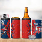 Personalized Sydney Roosters 4 in 1 Can Cooler Tumbler Dynamic Lightning Mascot Rugby Australia