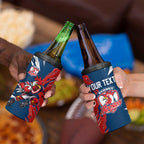 Personalized Sydney Roosters 4 in 1 Can Cooler Tumbler Dynamic Lightning Mascot Rugby Australia