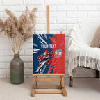 Personalized Sydney Roosters Canvas Wall Art Dynamic Lightning Mascot Rugby Australia