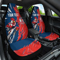 Personalized Sydney Roosters Car Seat Cover Dynamic Lightning Mascot Rugby Australia