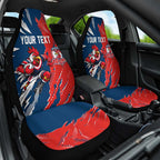 Personalized Sydney Roosters Car Seat Cover Dynamic Lightning Mascot Rugby Australia