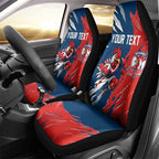Personalized Sydney Roosters Car Seat Cover Dynamic Lightning Mascot Rugby Australia