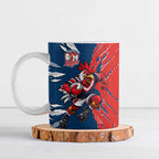 Personalized Sydney Roosters Ceramic Mug Dynamic Lightning Mascot Rugby Australia