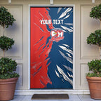 Personalized Sydney Roosters Door Cover Dynamic Lightning Mascot Rugby Australia