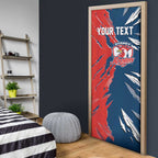 Personalized Sydney Roosters Door Cover Dynamic Lightning Mascot Rugby Australia