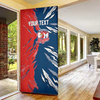 Personalized Sydney Roosters Door Cover Dynamic Lightning Mascot Rugby Australia
