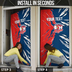 Personalized Sydney Roosters Door Cover Dynamic Lightning Mascot Rugby Australia