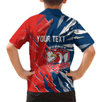 Personalized Sydney Roosters Family Matching Mermaid Dress and Hawaiian Shirt Dynamic Lightning Mascot Rugby Australia