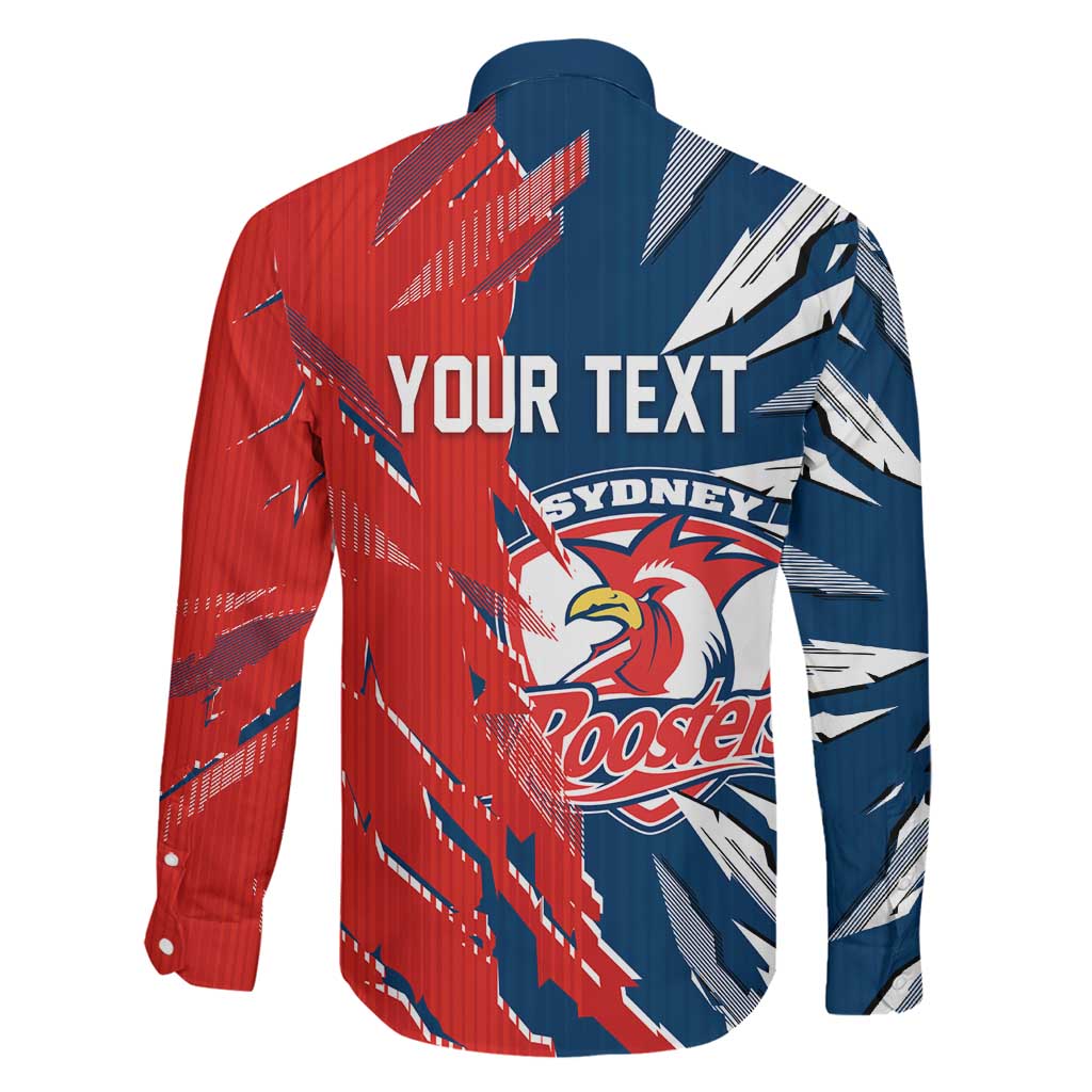 Personalized Sydney Roosters Family Matching Off Shoulder Short Dress and Hawaiian Shirt Dynamic Lightning Mascot Rugby Australia