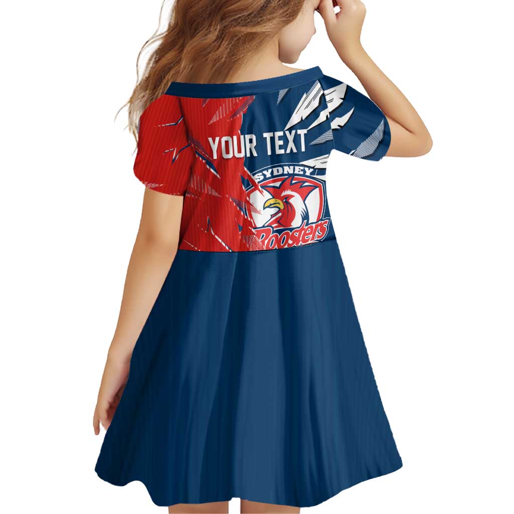 Personalized Sydney Roosters Family Matching Puletasi and Hawaiian Shirt Dynamic Lightning Mascot Rugby Australia
