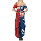 Personalized Sydney Roosters Family Matching Summer Maxi Dress and Hawaiian Shirt Dynamic Lightning Mascot Rugby Australia