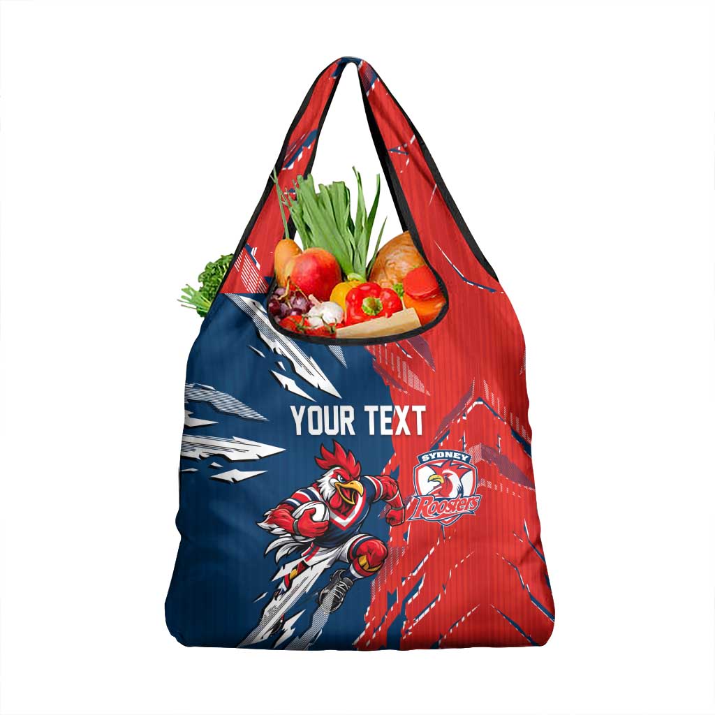 Personalized Sydney Roosters Grocery Bag Dynamic Lightning Mascot Rugby Australia