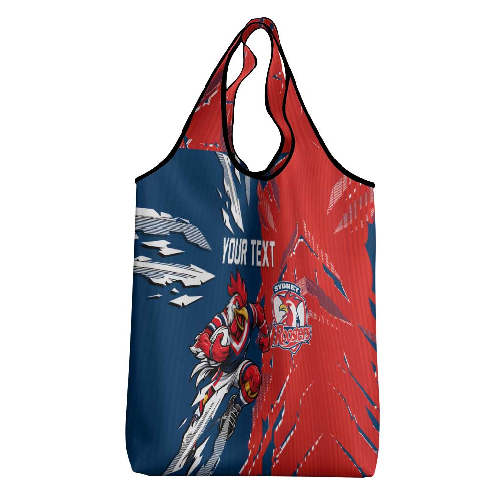 Personalized Sydney Roosters Grocery Bag Dynamic Lightning Mascot Rugby Australia