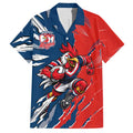 Personalized Sydney Roosters Hawaiian Shirt Dynamic Lightning Mascot Rugby Australia