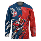 Personalized Sydney Roosters Hockey Jersey Dynamic Lightning Mascot Rugby Australia