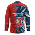 Personalized Sydney Roosters Hockey Jersey Dynamic Lightning Mascot Rugby Australia