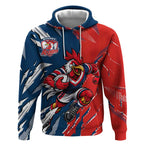 Personalized Sydney Roosters Hoodie Dynamic Lightning Mascot Rugby Australia