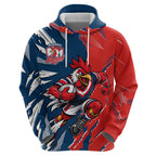 Personalized Sydney Roosters Hoodie Dynamic Lightning Mascot Rugby Australia