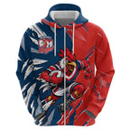 Personalized Sydney Roosters Hoodie Dynamic Lightning Mascot Rugby Australia