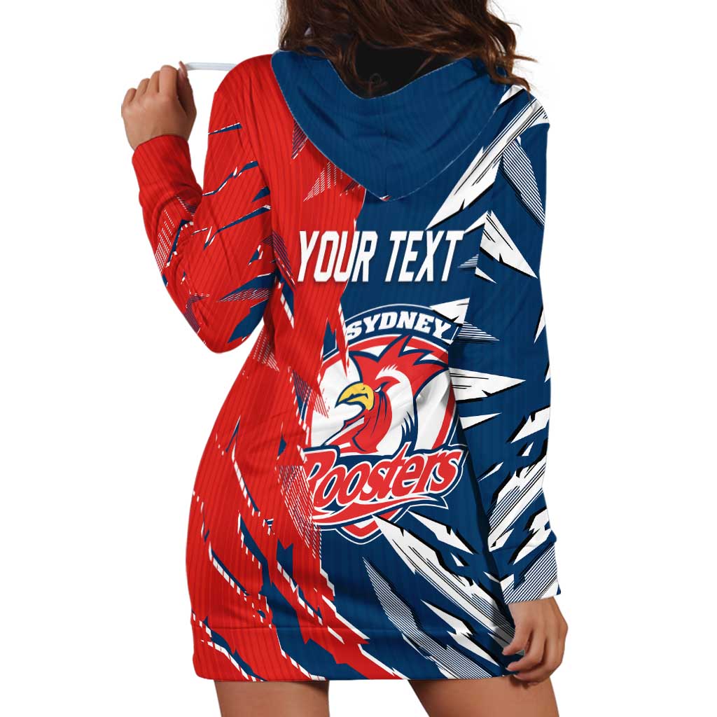 Personalized Sydney Roosters Hoodie Dress Dynamic Lightning Mascot Rugby Australia
