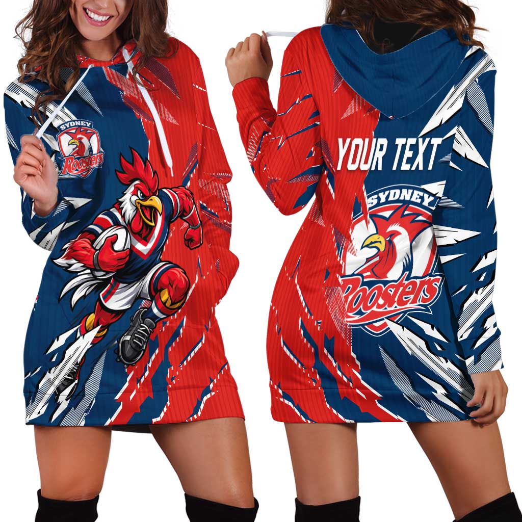 Personalized Sydney Roosters Hoodie Dress Dynamic Lightning Mascot Rugby Australia