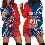 Personalized Sydney Roosters Hoodie Dress Dynamic Lightning Mascot Rugby Australia