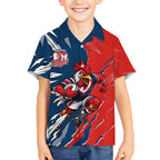 Personalized Sydney Roosters Kid Hawaiian Shirt Dynamic Lightning Mascot Rugby Australia